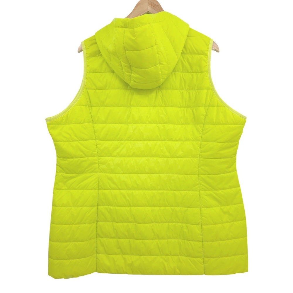 Torrid Womens 1X Lightweight Bright Yellow Hooded Full Zip Puffer Vest - Picture 3 of 11